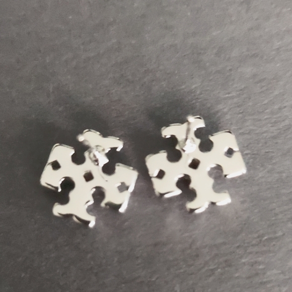 Tory Burch Silver Stud Earrings - Picture 3 of 6